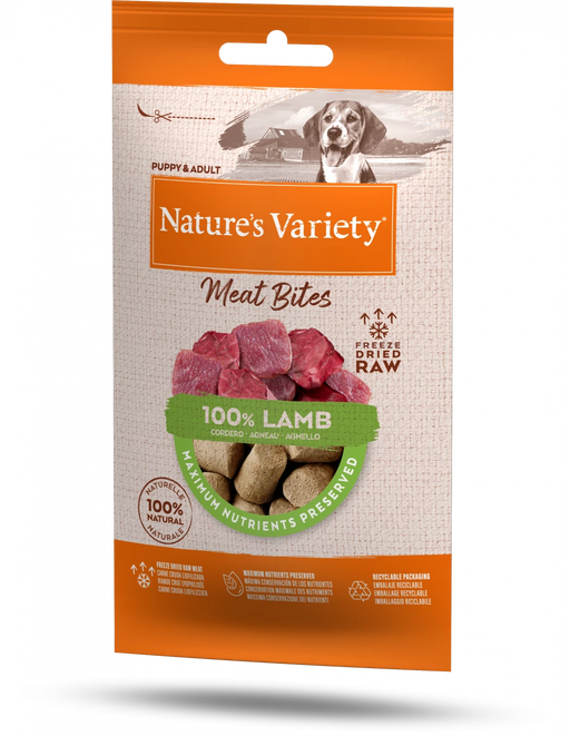 Nature's Variety Freeze Dried Meat Bites 100% Lamb For Puppy and Adult Dogs 20g