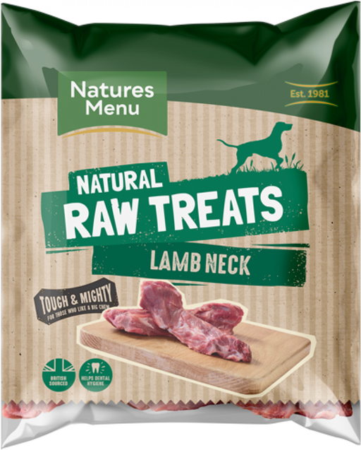 Natures Menu Frozen Lamb Neck Raw Chews for Dogs 500g
