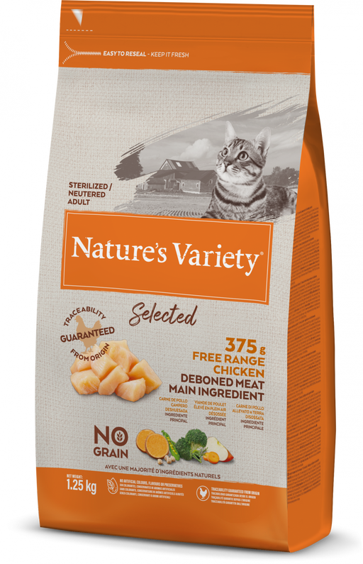 Nature's Variety Selected Free Range Chicken Adult Dry Cat Food 1.25kg