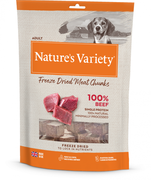 Nature's Variety Complete Freeze Dried Meat Chunks 100% Beef For Adult Dog 200g