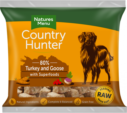 Natures Menu Turkey & Goose Nuggets Raw Frozen Dog Food 1 kg