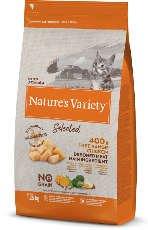 Natures Variety Selected Free Range Chicken for Kitten Dry Cat Food 1.25kg