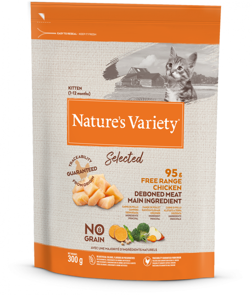 Natures Variety Selected Free Range Chicken for Kitten Dry Cat Food 300g