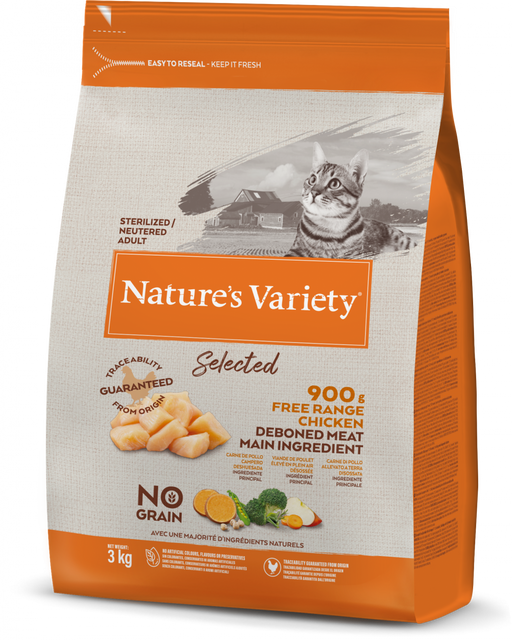Nature's Variety Selected Free Range Chicken Adult Dry Cat Food 3kg