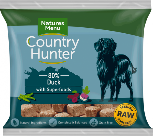 Natures Menu Raw Dog Food Country Hunter Nuggets Duck 1kg